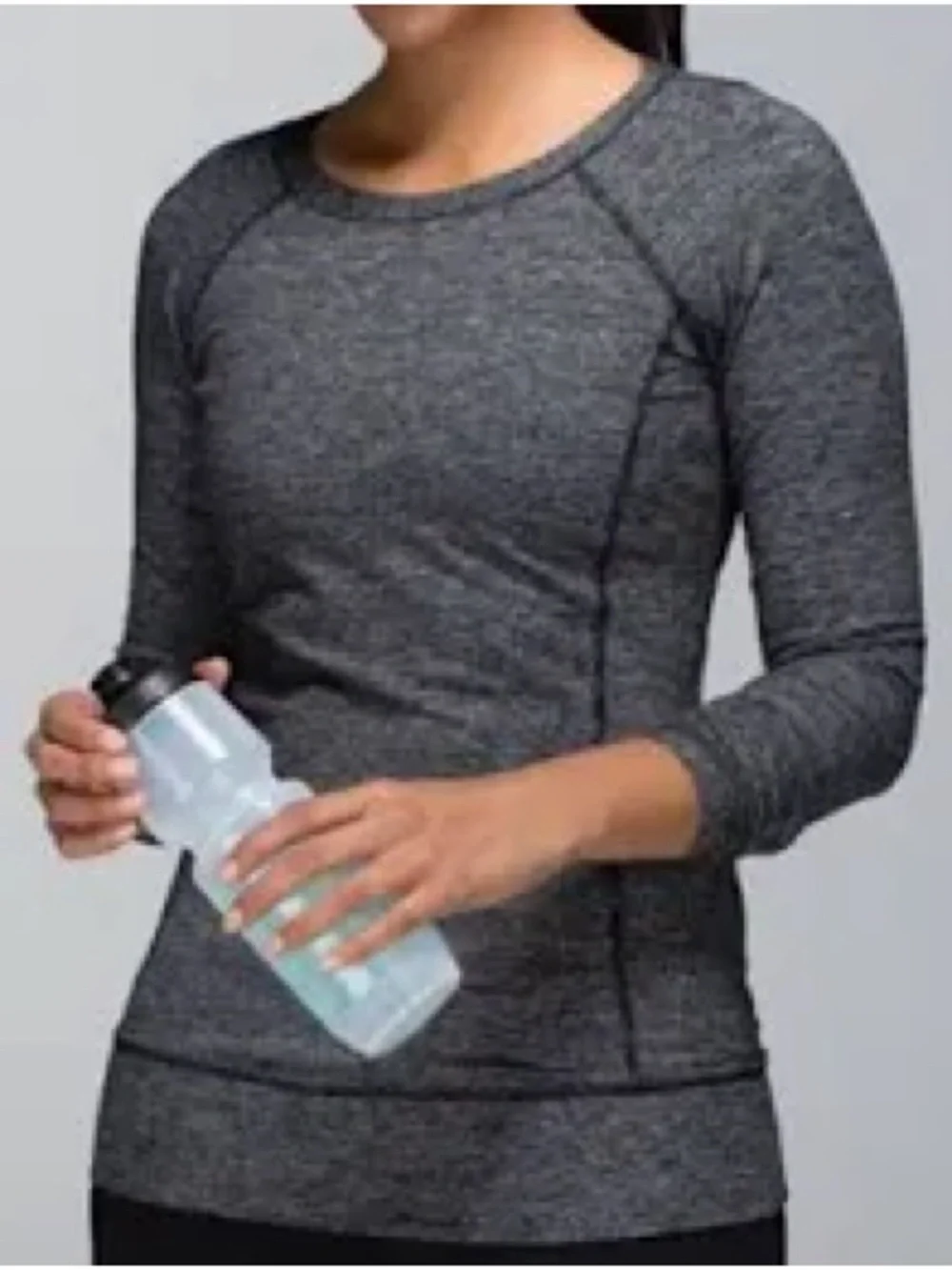 Lululemon Race Your Pace Long Sleeve gray top shirt workout athletic size 8